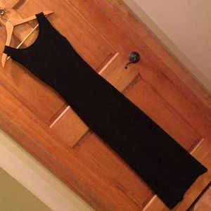 Long black stretchy dress size S